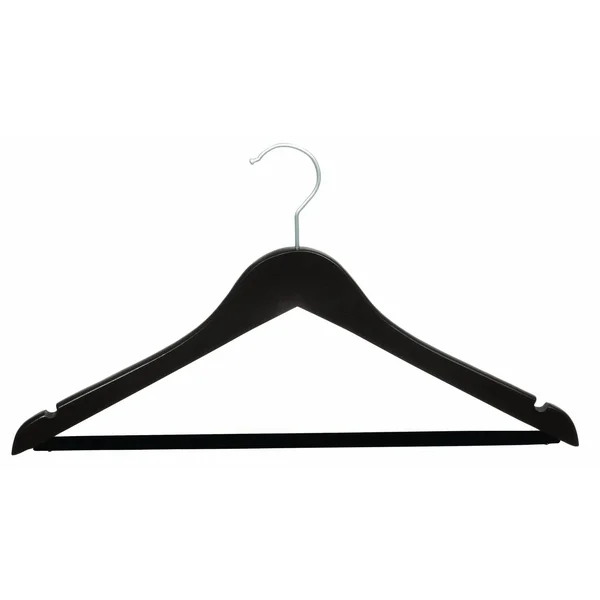 Espresso Finish Suit Hanger with Black Velvet Bar (Box of 50)