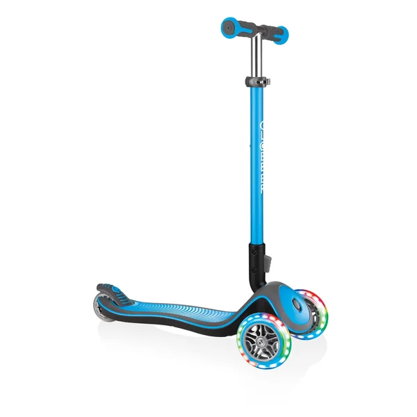 Globber 444-401 Elite Deluxe Scooter with Lights Sky Blue