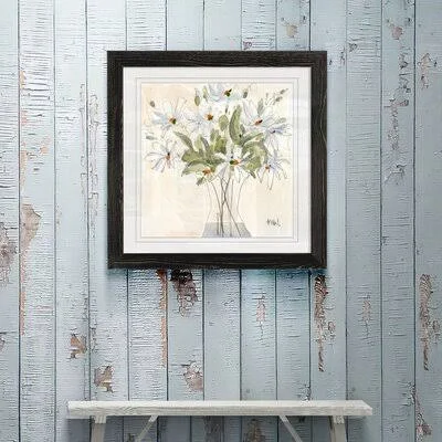 Daisy Just Because I& - Picture Frame Painting Print Red Barrel Studio Format: Gray Framed Paper - Size: 38x22 H x 28x22 W x 1.25