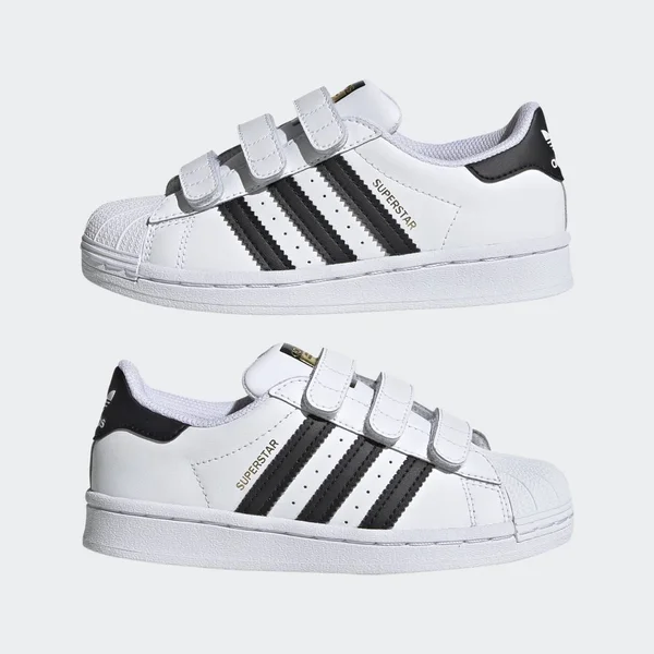 Adidas Little Kids& Originals Superstar Shoes: White/Black 11 - EF4838