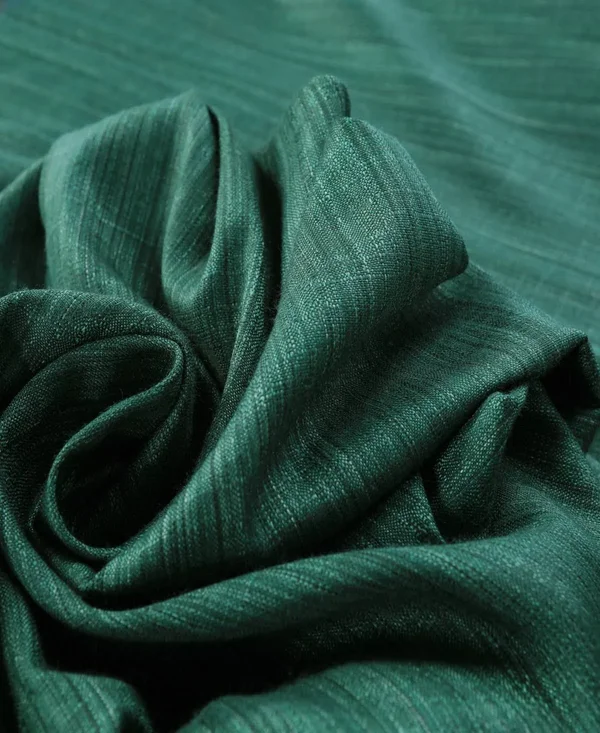 Exclusive Fabrics Faux Dupioni Shantung Silk Curtain - Size: 50 x 96, Green