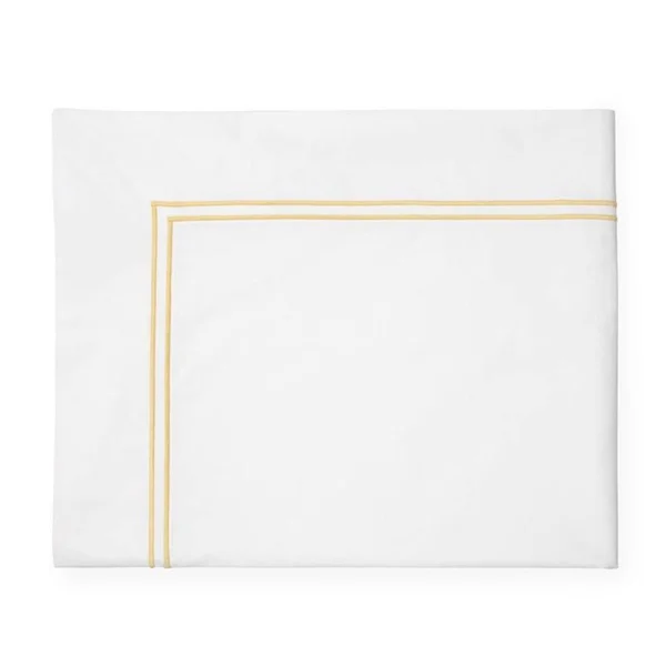Sferra Grande Hotel King Flat Sheet 114x114 White/Banana
