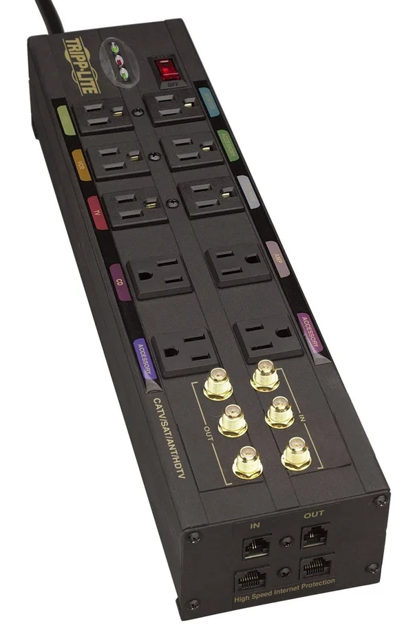 Tripp Lite HT10DBS 10 Outlet Home Theater Isobar Surge Protector