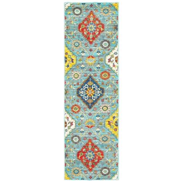 Oriental Weavers Joli 4929L Blue/ Multi Area Rug (9&10x22 x 12&10x22)
