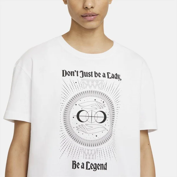 Nike Women's Legend Basketball Boyfriend T-Shirt, Medium, White