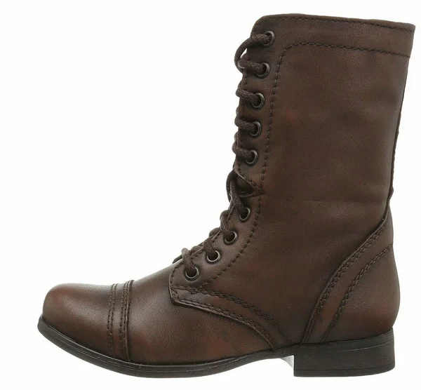 Steve Madden Troopa - Brown Leather Combat Boot