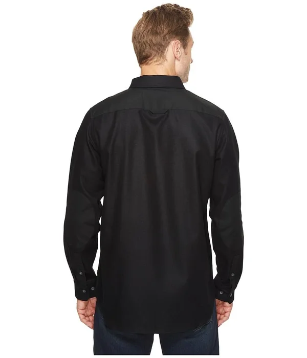 Fjallraven - Men's Ovik Re-Wool Long Sleeve Shirt, Black, S
