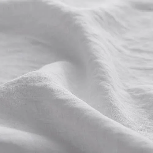 Simpleu0026Opulence 100% Linen Sheet Set Queen Embroidery White (Embroidery White, Queen)