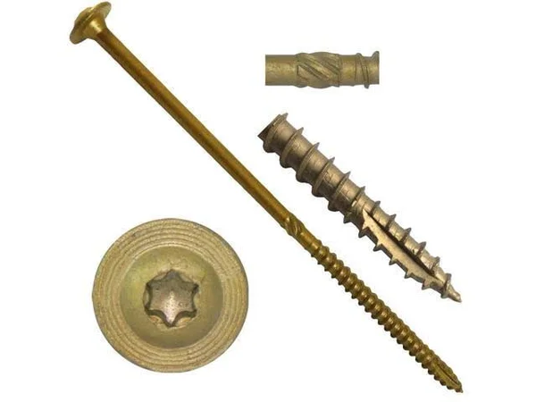 #17 x 7 inch Construction Lag Screw Exterior Coated Torx/Star Drive Heavy Duty STRUCTURAL Lag Screw Far Superior to Common Lag S