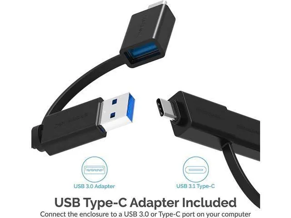 Sabrent USB Type-C Aluminum Enclosure for M.2 NVMe SSD in Silver (EC-NVME-SVR)