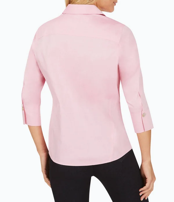 Foxcroft Paityn Non-Iron Cotton Shirt - Pink - 12