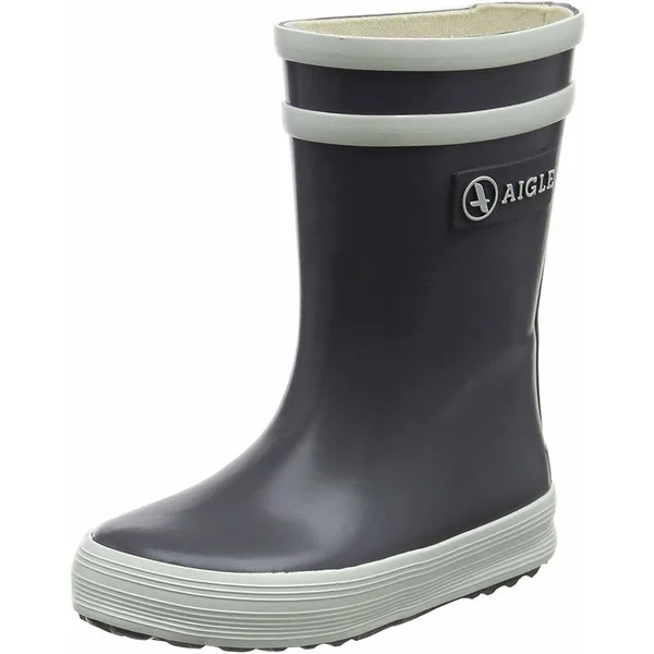 Aigle Kids - Baby Flac Rain Boots Charcoal - 23 EU - Grey