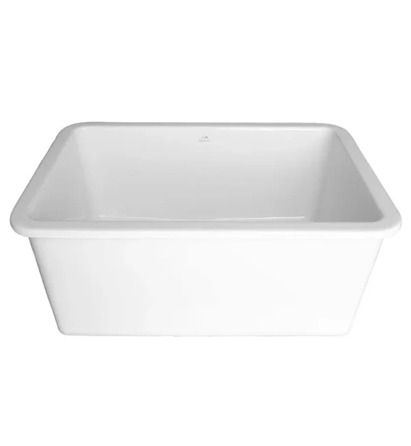 Barclay KS27-WH Orabella Fireclay Single Bowl Undermount Kitchen Sink White