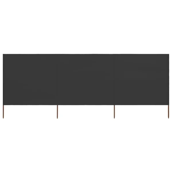 vidaXL 3-Panel Wind Screen Fabric 400X160 cm Anthracite - Multi