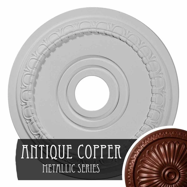 17 1/2x22OD x 3 5/8x22ID x 1x22P Munich Ceiling Medallion (Flash Blue)