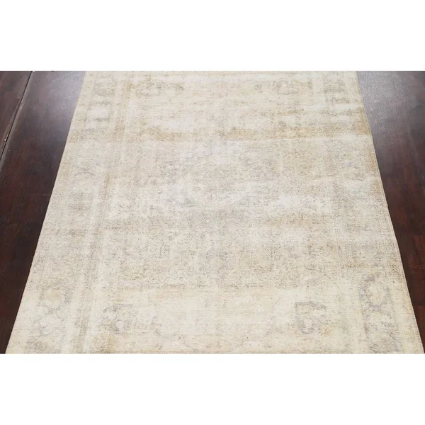 Muted Distressed Tabriz Persian Area Rug 8x11