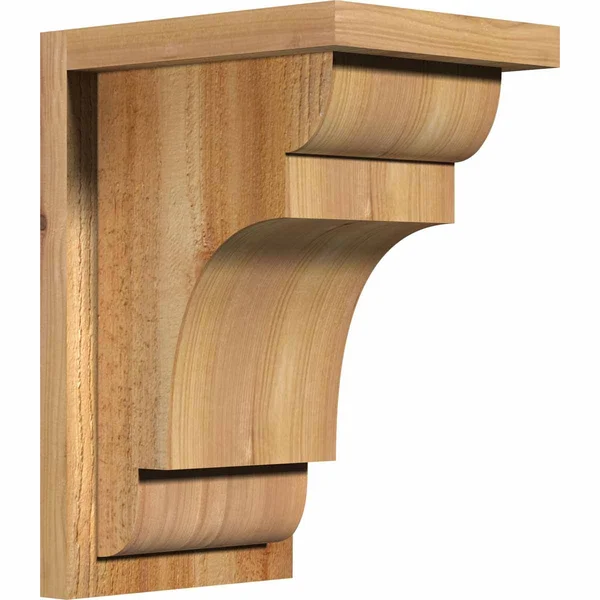 Ekena Millwork COR08X10X14NEB01RWR 8x22W x 10x22D x 14x22H New Brighton Rough Sawn Corbel w/Backplate, Western Red Cedar
