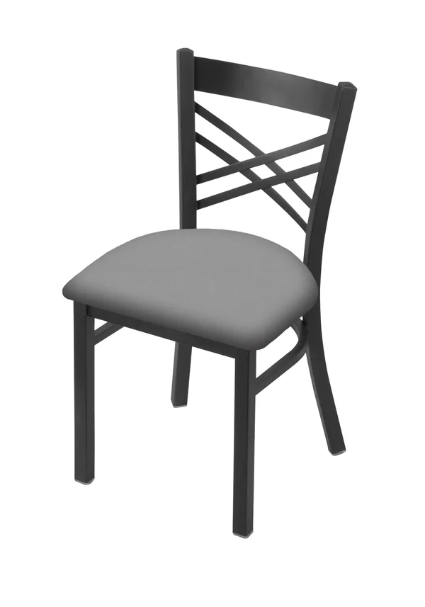 Holland Bar Stool 620 Catalina 18x22 Chair with Pewter Finish and Canter Red Seat