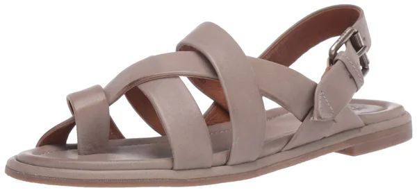 Frye Women's Tait Softy Criss Cross Flat Sandal - Grey