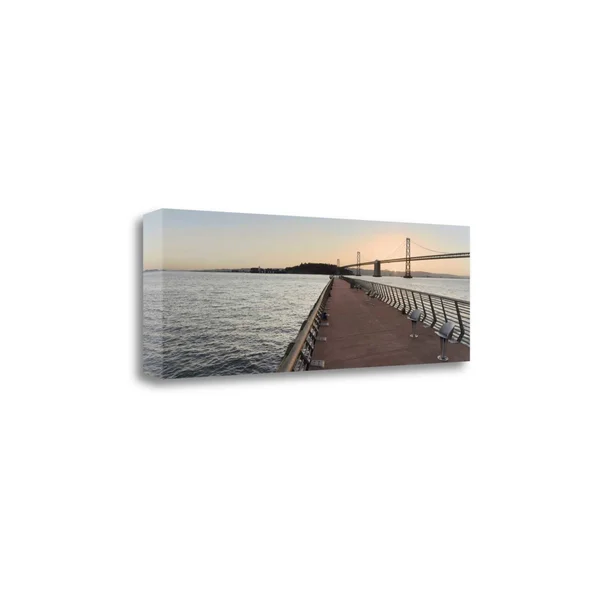 Tangletown Fine Art Bay Bridge Pano - 106 by Alan Blaustein Giclee Print on Gallery Wrap Canvas, 47x22 x 16x22 - Multi