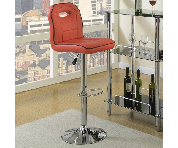 Benzara - Swivel Bar Stool with Adjustable Height and Foot Rest Set of 2 Brown