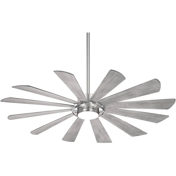 Minka-Aire Windmolen 65x22 LED Ceiling Fan - Brushed Steel - F870L-BS