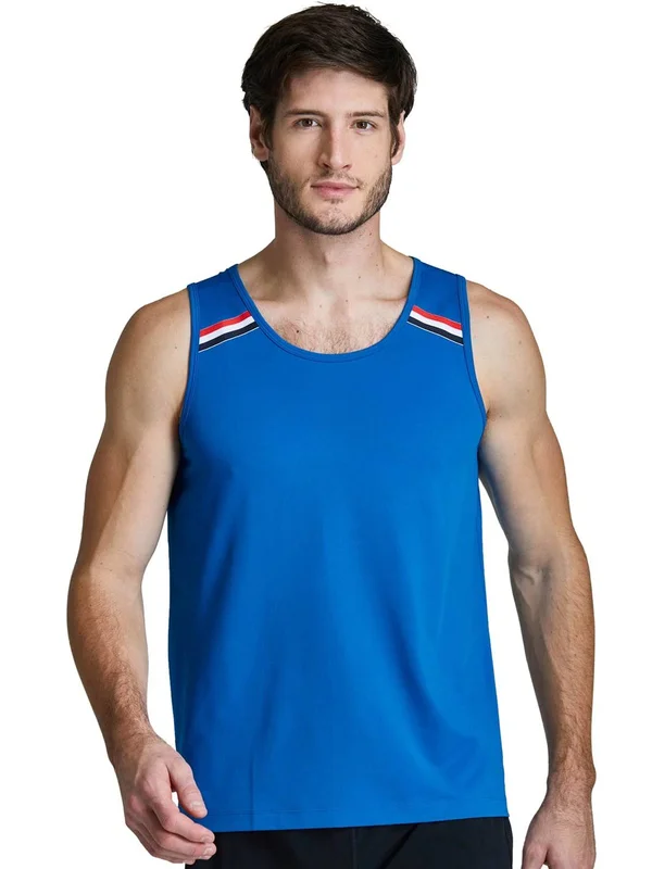 Fourlaps Dash Tank 2.0 Shoulder Stripe Bright Blue - XL