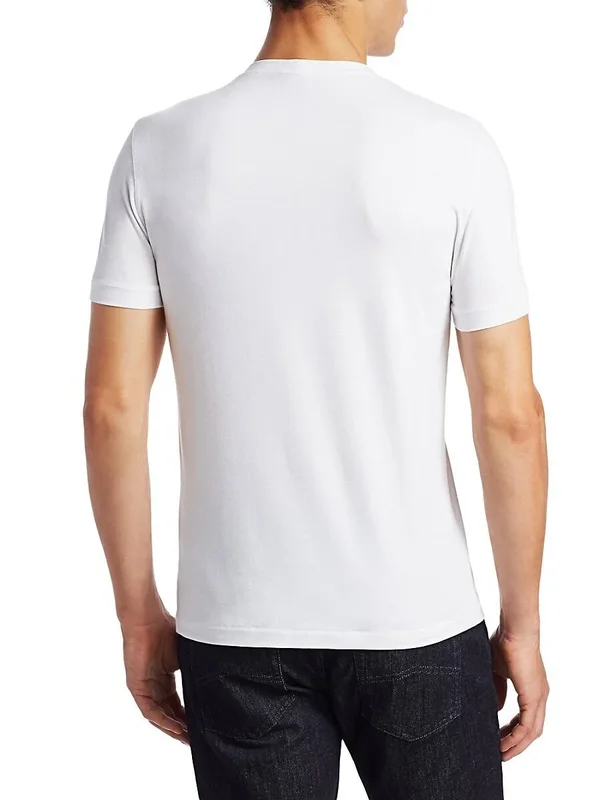 Giorgio Armani Men's Crewneck T-Shirt - White, Men's, 48