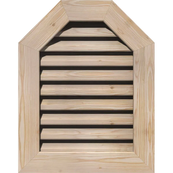 Ekena Millwork GVWOT24X3401SFUPI 24x22W x 34x22H Octagonal Top Gable Vent (29x22W x 39x22H Frame Size): Unfinished, Functional