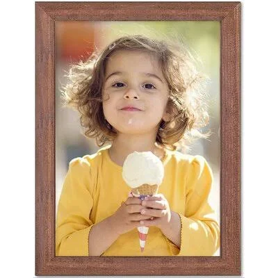 5x7 Picture Frame - Photo Frame Made of Solid Wood and High Definition Plexiglass for Wall or Tabletop Display Pictures, brown-1