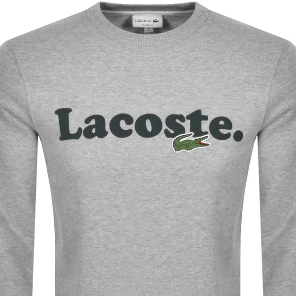 Lacoste Large Crocodile Sweatshirt Grey