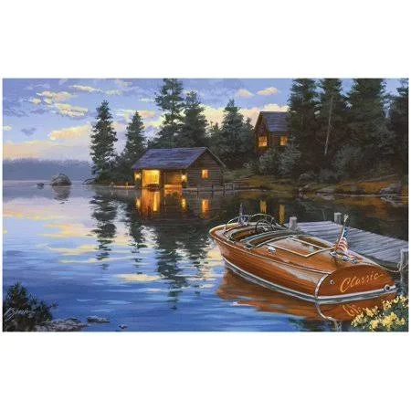 Criscraft Boat Giclee Art Print Poster by Darrell Bush (30 inch x 45 inch), Size: 30 x 45