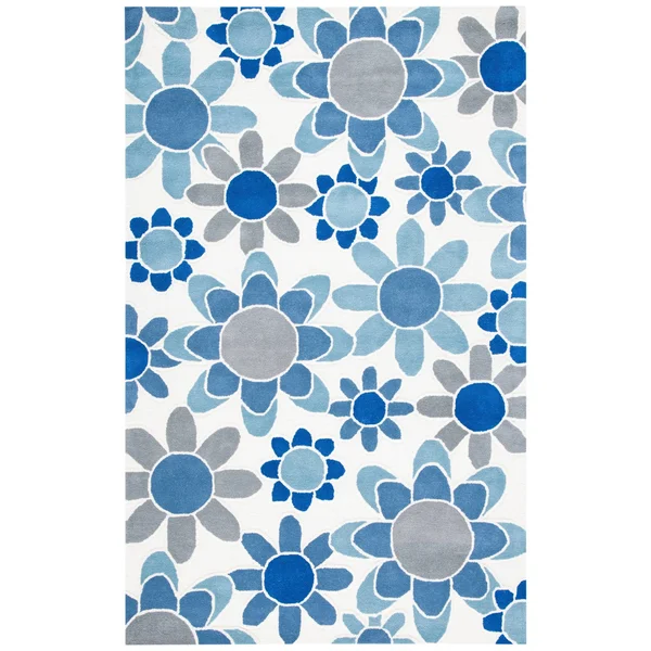 8& x 10& Rectangular Area Rug, White, Safavieh