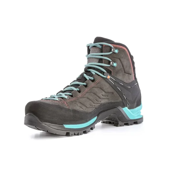 Salewa Women's MTN Trainer Mid GTX Boot - 7.5 - Magnet - Viridian Green