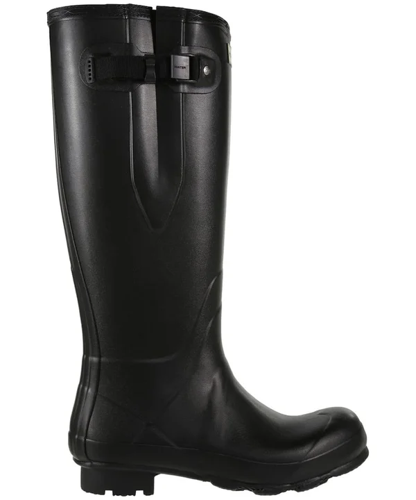 Hunter Men's Norris Field Side Adjustable Neoprene Lined Rain Boots - Black US 8