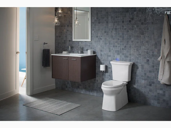 Kohler K-5709 Corbelle 1.28 GPF Two-Piece Elongated Chair Height Toilet with Rev Sandbar