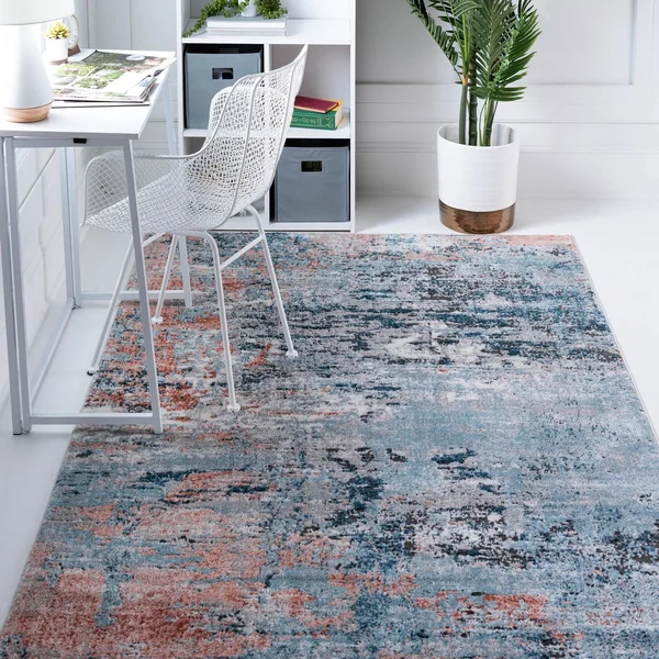 Leipzig 8x11 Multi Abstract Area Rug