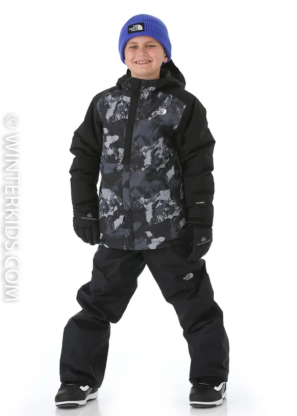 The North Face Brayden Insulated Jacket Boys TNF Black Mtn Scape Print