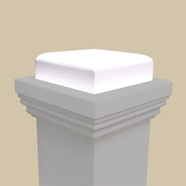 4091 55 in. x 6-1/4 in. Primed White Box Newel Post