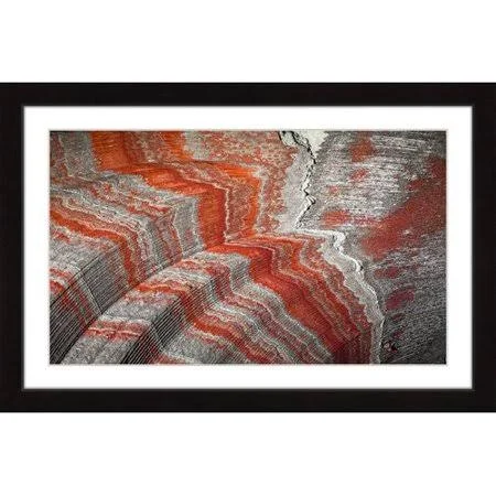Marmont Hill 'Traveling Layers' Framed Painting Print, Red