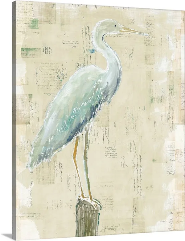 Coastal Egret I V2 No Aqua, Canvas Wall Art, 16x20, Great Big Canvas