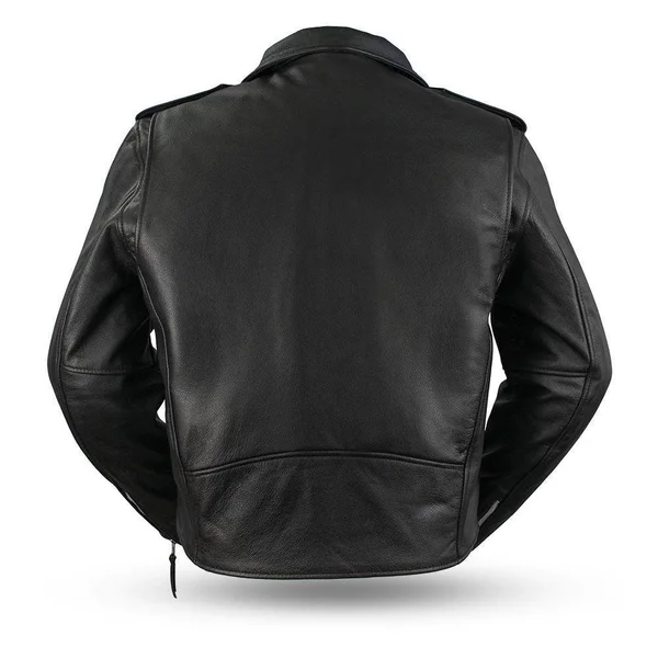 Superstar - Men's Leather Motorcycle Jacket 6XL, Black