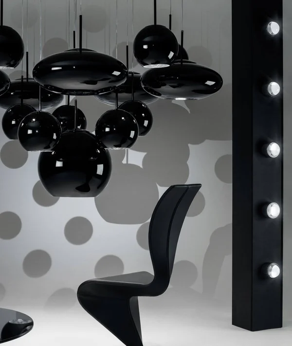 Tom Dixon - Copper Round Pendant Black 25cm