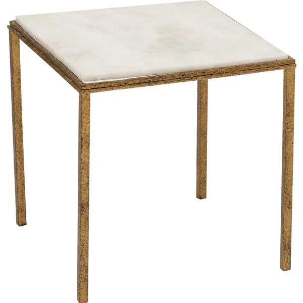Global Views Hammered Gold Square Table