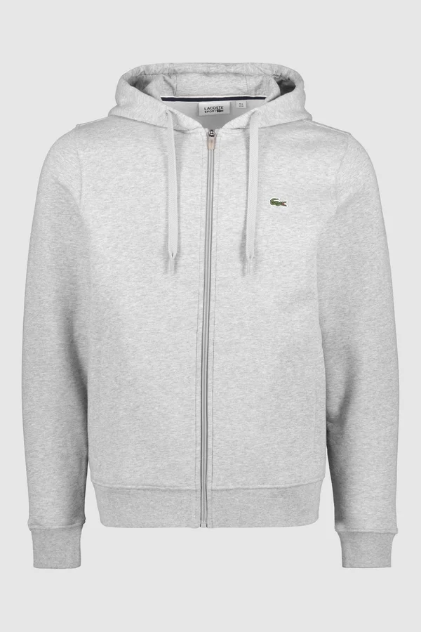 Lacoste Sport Full Zip Hoodie Grey