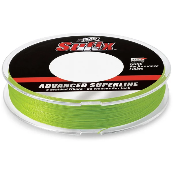 Sufix 832 Advanced Superline Braid - 6 Pounds 1200 Yards - Neon Lime