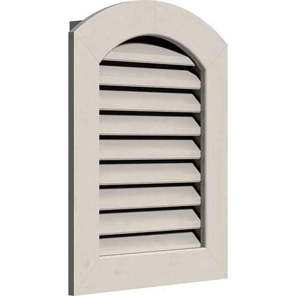 Ekena Millwork GVWAR20X3601SFPWR 20x22W x 36x22H Arch Top Gable Vent (25x22W x 41x22H Frame Size): Primed - Functional, Smooth We