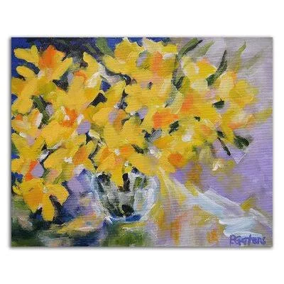 &The Golden Hour& by Pamela Gatens - Painting Print on Canvas Red Barrel Studio Size: 14x22 H x 17x22 W x 1.5x22 D