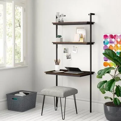 Arcade Leaning/Ladder Desk Color: Black