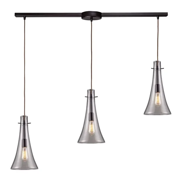 Elk Lighting 81341/3 Clasped Glass 3 Light Vanity in Polished Chrome
